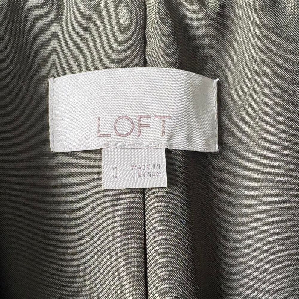 Loft Women's Green Houndstooth Blazer - Picture 5 of 8